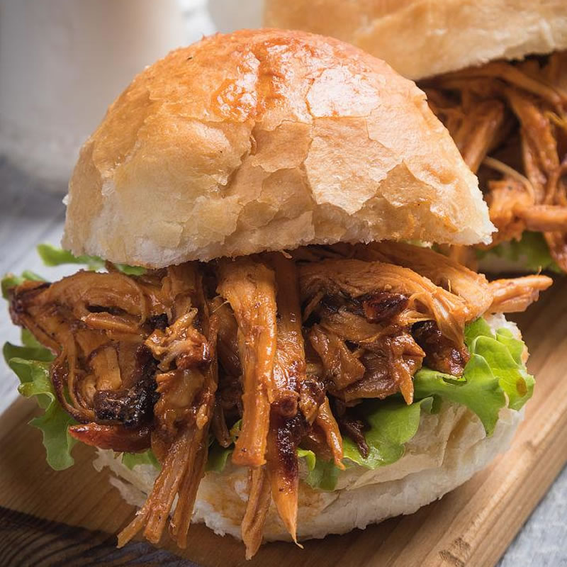 手撕猪肉三明治